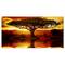 Designart - Lonely Tree in African Sunset - Oversized African Landscape Canvas Art